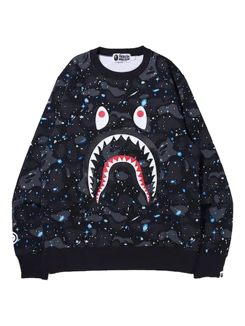 A BATHING APE® space camo shark crewneck