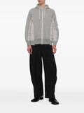 sacai hybrid paneled hoodie
