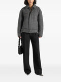 Manière De Voir Ezra in grey wool belted bomber jacket