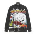 Godspeed Washed Black Skeleton Car Graphic Long-Sleeve T-Shirt