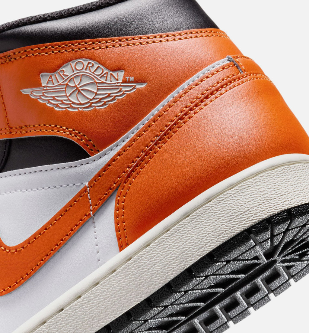 Air Jordan 1 Mid Men's Lifestyle Shoe – Starfish/White/Sail/Black